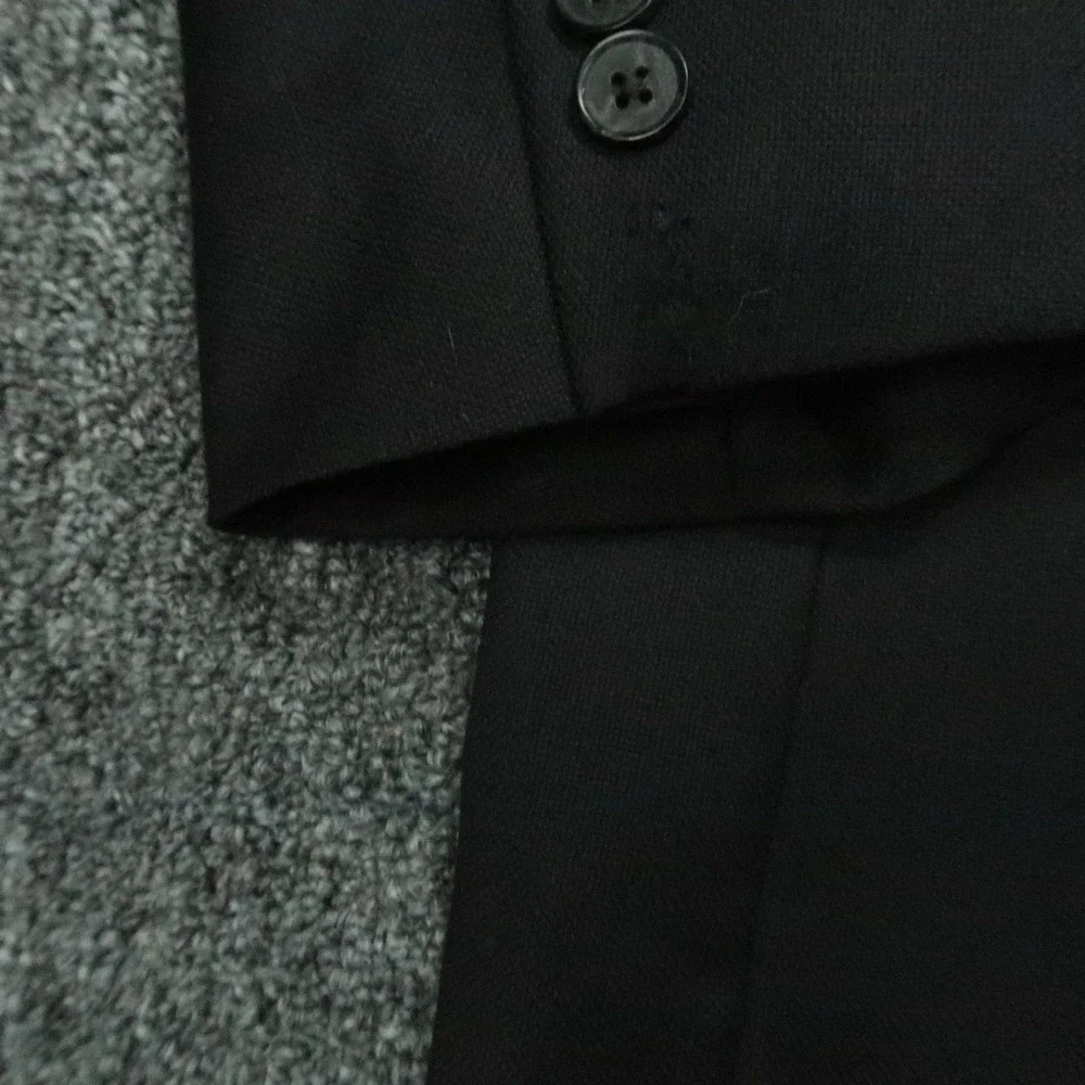 Peter Millar Blazer Men 48T Black Wool Formal Double Vented Sport Coat Jacket *